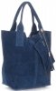 GEANȚĂ DIN PIELE shopper bag Vittoria Gotti denim V5190